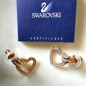 Swarovski Heart stud earrings